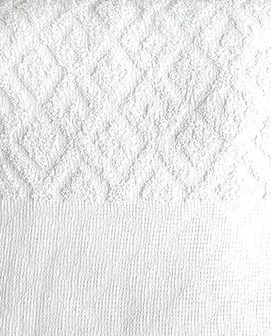 Gros plan sur un ihram en coton à motif de losanges