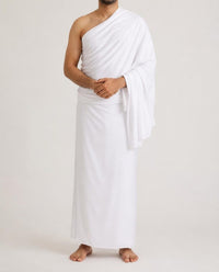 Ihram microfibre porté pour l'Omra